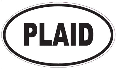 PLAID - Oval Sticker
