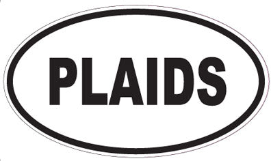 PLAIDS - Oval Sticker