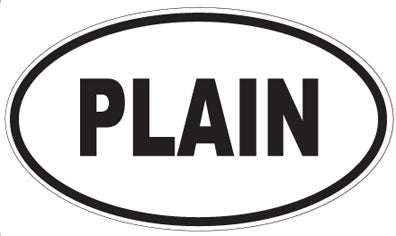 PLAIN - Oval Sticker