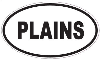 PLAINS - Oval Sticker