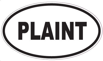 PLAINT - Oval Sticker