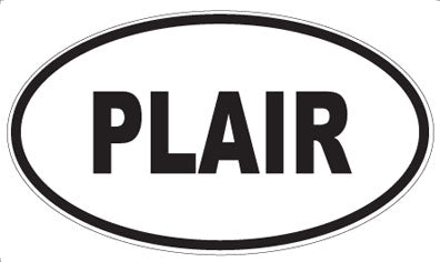 PLAIR - Oval Sticker