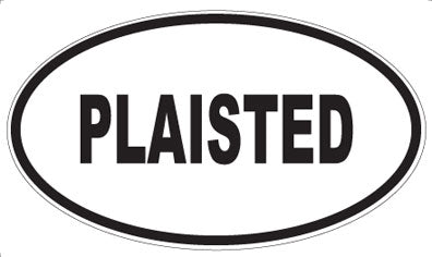 PLAISTED - Oval Sticker