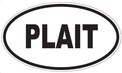 PLAIT - Oval Sticker