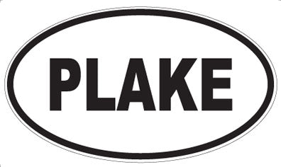 PLAKE - Oval Sticker