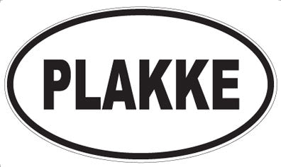 PLAKKE - Oval Sticker