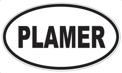 PLAMER - Oval Sticker