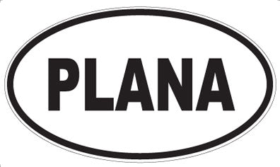 PLANA - Oval Sticker