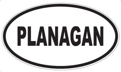 PLANAGAN - Oval Sticker