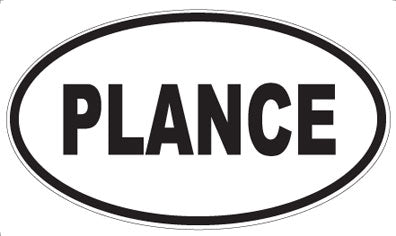 PLANCE - Oval Sticker