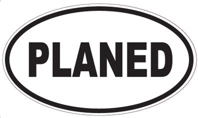 PLANED - Oval Sticker