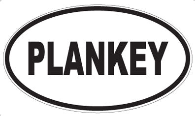 PLANKEY - Oval Sticker