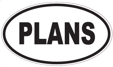 PLANS - Oval Sticker