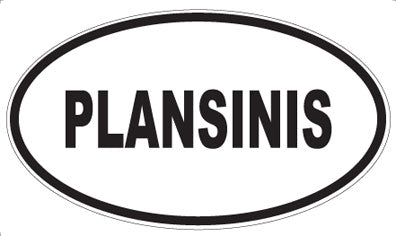 PLANSINIS - Oval Sticker