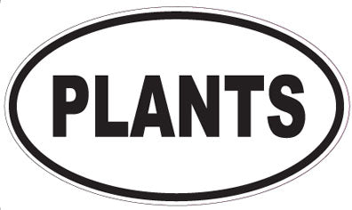 PLANTS - Oval Sticker