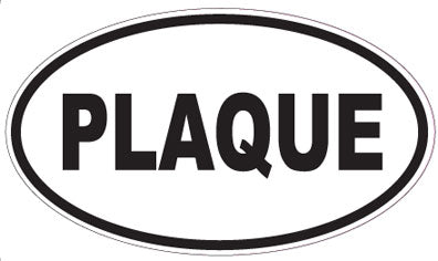 PLAQUE - Oval Sticker