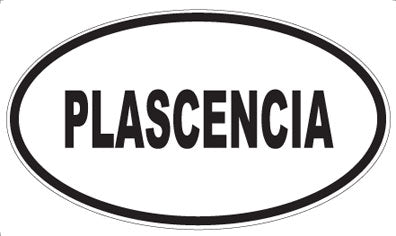 PLASCENCIA - Oval Sticker