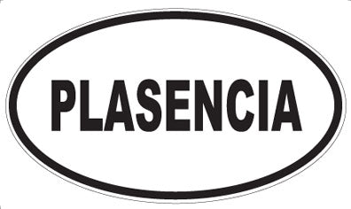PLASENCIA - Oval Sticker