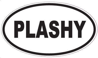 PLASHY - Oval Sticker