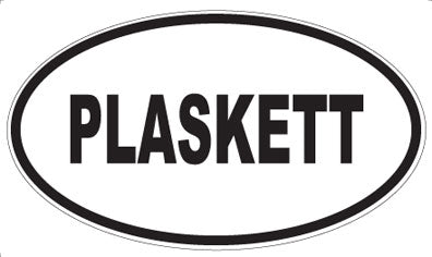 PLASKETT - Oval Sticker