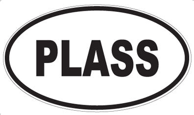 PLASS - Oval Sticker