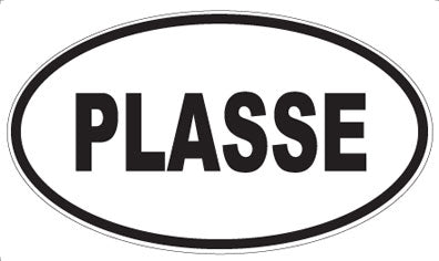 PLASSE - Oval Sticker