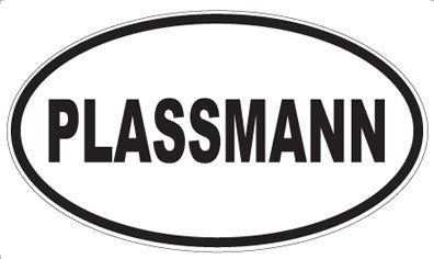 PLASSMANN - Oval Sticker