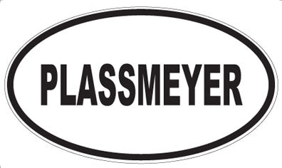 PLASSMEYER - Oval Sticker