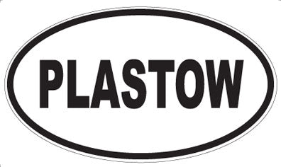 PLASTOW - Oval Sticker