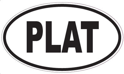 PLAT - Oval Sticker