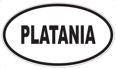 PLATANIA - Oval Sticker