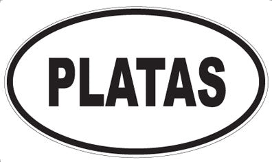 PLATAS - Oval Sticker