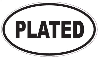 PLATED - Oval Sticker