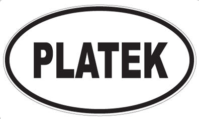 PLATEK - Oval Sticker