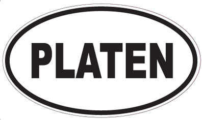 PLATEN - Oval Sticker