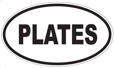 PLATES - Oval Sticker