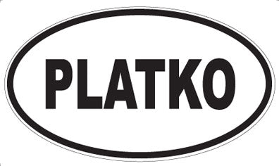 PLATKO - Oval Sticker