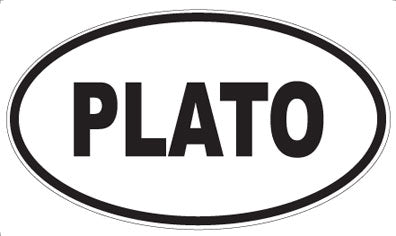 PLATO - Oval Sticker