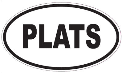 PLATS - Oval Sticker