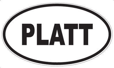 PLATT - Oval Sticker