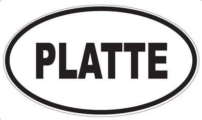PLATTE - Oval Sticker