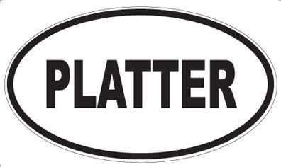 PLATTER - Oval Sticker