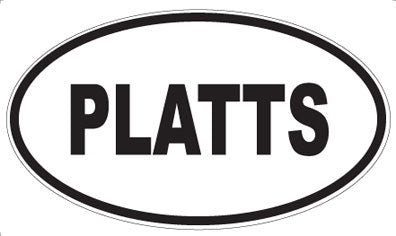 PLATTS - Oval Sticker