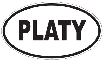 PLATY - Oval Sticker