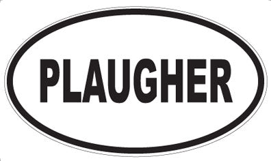PLAUGHER - Oval Sticker