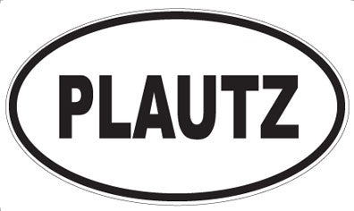 PLAUTZ - Oval Sticker