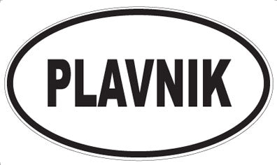 PLAVNIK - Oval Sticker
