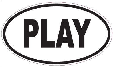 PLAY - Oval Sticker