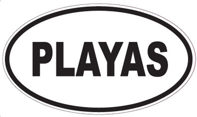 PLAYAS - Oval Sticker