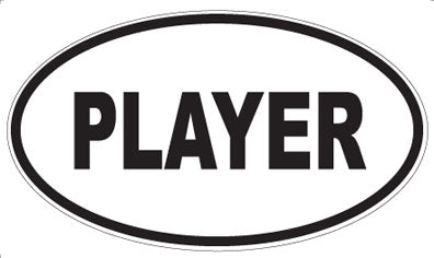 PLAYER - Oval Magnet